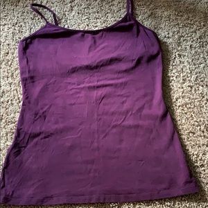 Purple shelf bra cami
